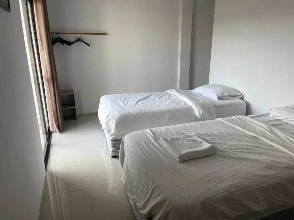 Bed in a shared dorm